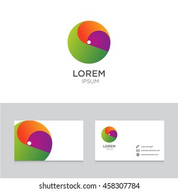 Logo icon design elements business card template vector illustration