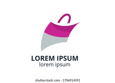 logo icon design of fashion bag silhouette template in creative shape isolate vector illustration use for any modern retail business, commerce, shop, website, store application.