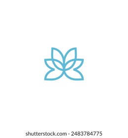 logo icon design flower butterfly technology