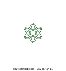 logo icon design flower leaf vector