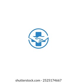 Diseño de icono de logotipo Tecnología de ilusión de apretón de manos