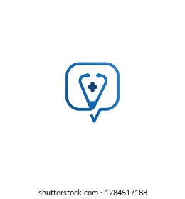 The logo or icon design for the healthcare industry can be used as a health inspection logo and as an icon on the application. can also be used as a location icon.