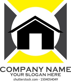 Logo icon design of a home. Logotype vector of house symbol. 