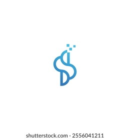 logo icon design illusion S vector technology