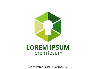 diseño de icono de logotipo de la plantilla de silueta clave en la ilustración de vector de aislamiento de forma creativa utilizada para cualquier servicio de seguridad de datos moderno, en sitio web o aplicación.