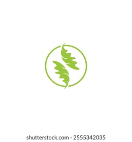 logo icon design leaf illusion vector