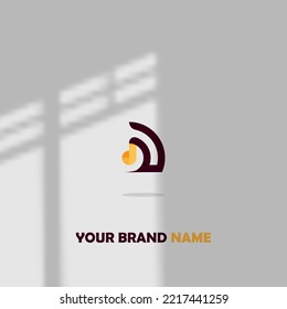 icono de logotipo letra de diseño color animal marrón elegante sencillos eps 10