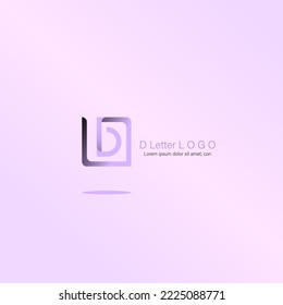 logo icon design letter D monogram purple simple elegant eps 10