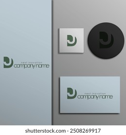 logo icon design letter D and J simple combination luxury elegant marine green for company or beauty clothing store eps 10