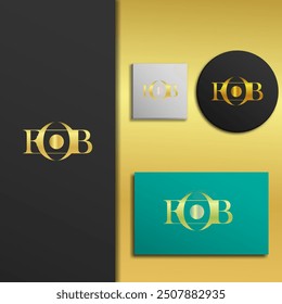 logo icono diseño letra FOB lujo oro elegante Vector conjunto de Elementos de diseño de logotipo para negocios, empresas y otros proyectos