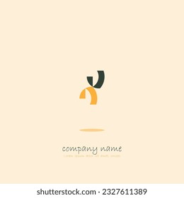 logo icon design letter K elegant bird shape simple luxury monogram futuristic robotic orange color and marine green for animal company eps 10