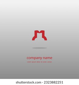logo icon design letter M twin goose shape maroon color luxury elegant simple exclusive attractive mogoram futuristic modern for company eps 10