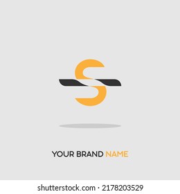 logo icon design letter S simple elegant luxury orange grey trendy for insurance companies eps 10