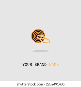 logo icon design letter S for insurance company gray color orange elegant circle spiral eps 10