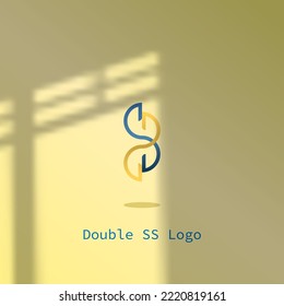 logo icon design letter S twin color blue orange elegant simple eps 10