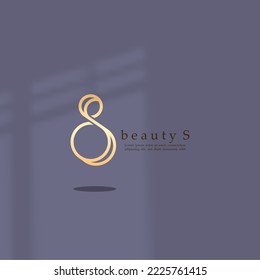 ícono de logotipo letra de diseño Moda de belleza o color rosado de spa, para los amantes de la belleza 10