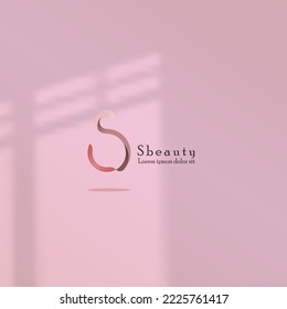 Logo-Symbol Design-Buchstabe S Beauty-Mode oder Spa-Rosa Farbe, für Beauty eps10