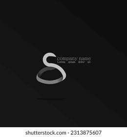 logo icon design letter S goose shape gray color luxury monogram elegant simple attractive futuristic modern for insurance company eps 10