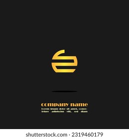 logo icon design letter S water droplet shape orange gold luxury color for elegant water company simple monogram eps 10