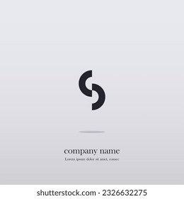 ícono de logo letra de diseño S color de marina azul robótico elegante lujo simple lujo futurista para grandes empresas eps 10