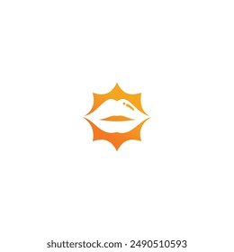logo icon design lips vector technology
