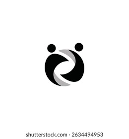 logo icon design love 1 illusion technology