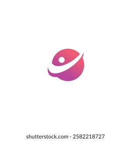 logo icon design O technology path