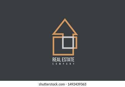 Logo icon design for a real estate house business. Home design or realtor services