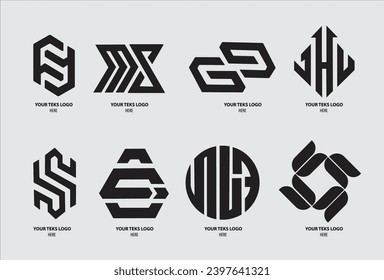 logo icon design set , Abstract  logo design. icons for business of luxury, elegant, simple.