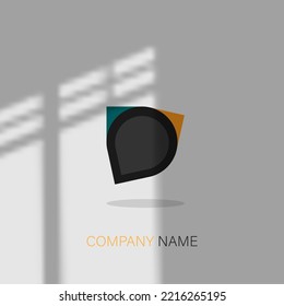 logo icon design shape GPS maps location black color orange elegant trendy for company maps eps 10