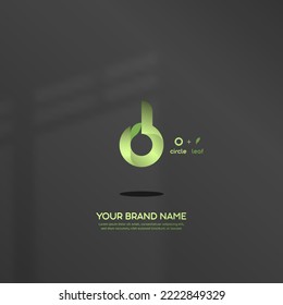diseño de icono de logotipo forma de círculo simple y elegante hoja verde pastel para la empresa de salud eps 10