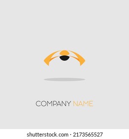 logo icon design star shape simple orange color elegant luxury trendy vector eps 10