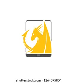 Logo icon design template with dragon theme