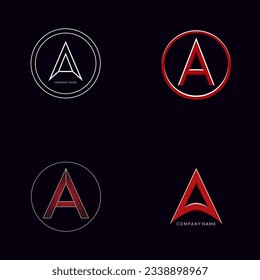 A logo icon design template elements. Vector letter logo for webdesign. Business card templates for print. Letter A logo.