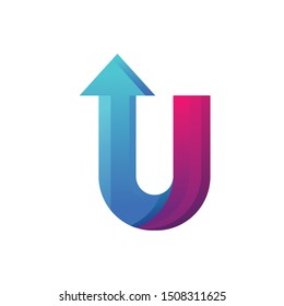 UP logo icon design template, vector editable