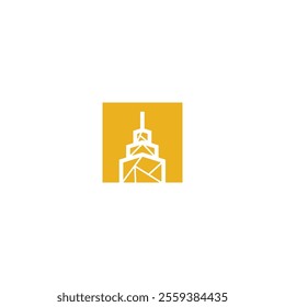 logo icon design tower T technology