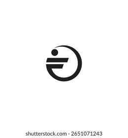 Logo-Symbol Design Vektor Runde F-Technologie