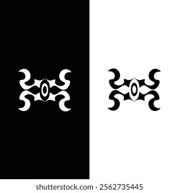 Logo and Icon Design: Vintage Black and White Ornament Collection with Damask and Decorative Frames. Vector Illustration. 