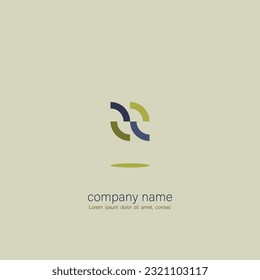 Logo Icon Design WiFi Signal Shape Elegant Eagle Eye Network Simple Attractive Orange and Blue Navy Colors for Large Companies EPS 10