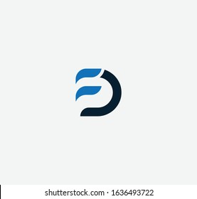 Logo and icon designs with letter FD
