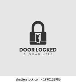 logo or icon door locked vector design