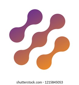 Logo icon with dot and curve