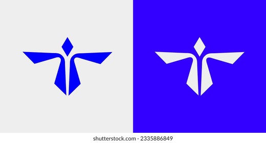 Logo icon eagle line art