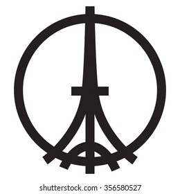 Logo icon of Eiffel tower illustration