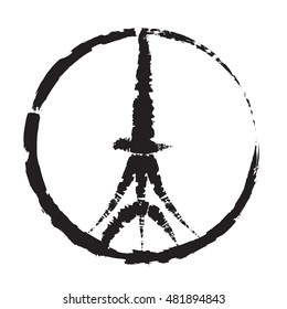 Logo icon of Eiffel tower illustration