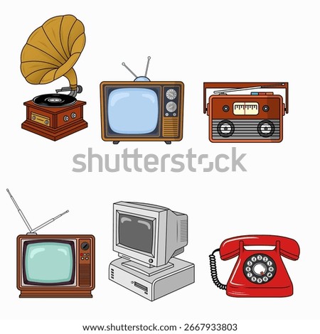 logo icon electronic retro classic