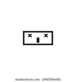 Logo or icon emoticon square with blank background