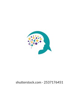 Vector de tecnología de ilusión de cara de icono de logotipo