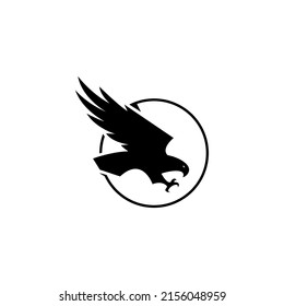 Logo icon Falcon circle stock vector 