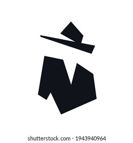 Logo Icon Of Female Silhouette Bust Business Concept For Detective Model Agency Woman In Hat Sign Symbol Emblem Modern Abstract Design Style Fashion Print Clothes Apparel Greeting Card Poster Banner